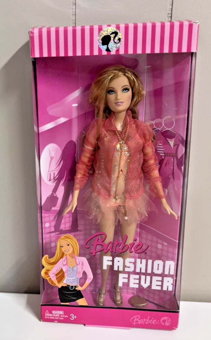 Barbie Fashion Fever Summer Doll 2007 Pink Gold Outfit Mattel