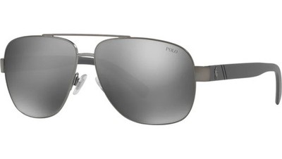 Polo Ralph Lauren PH3110 Sunglasses - Dark Gunmetal  /Mirror Silver 145-60-12mm