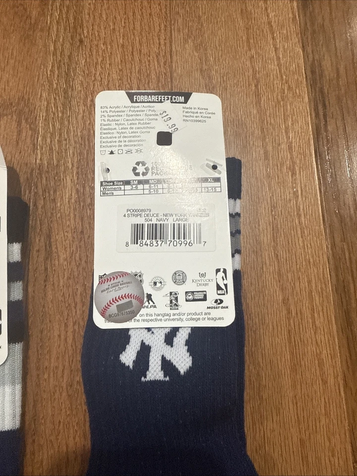 New York Yankees Men's Crew Socks Large Stripe Lot - Image 4 of 4