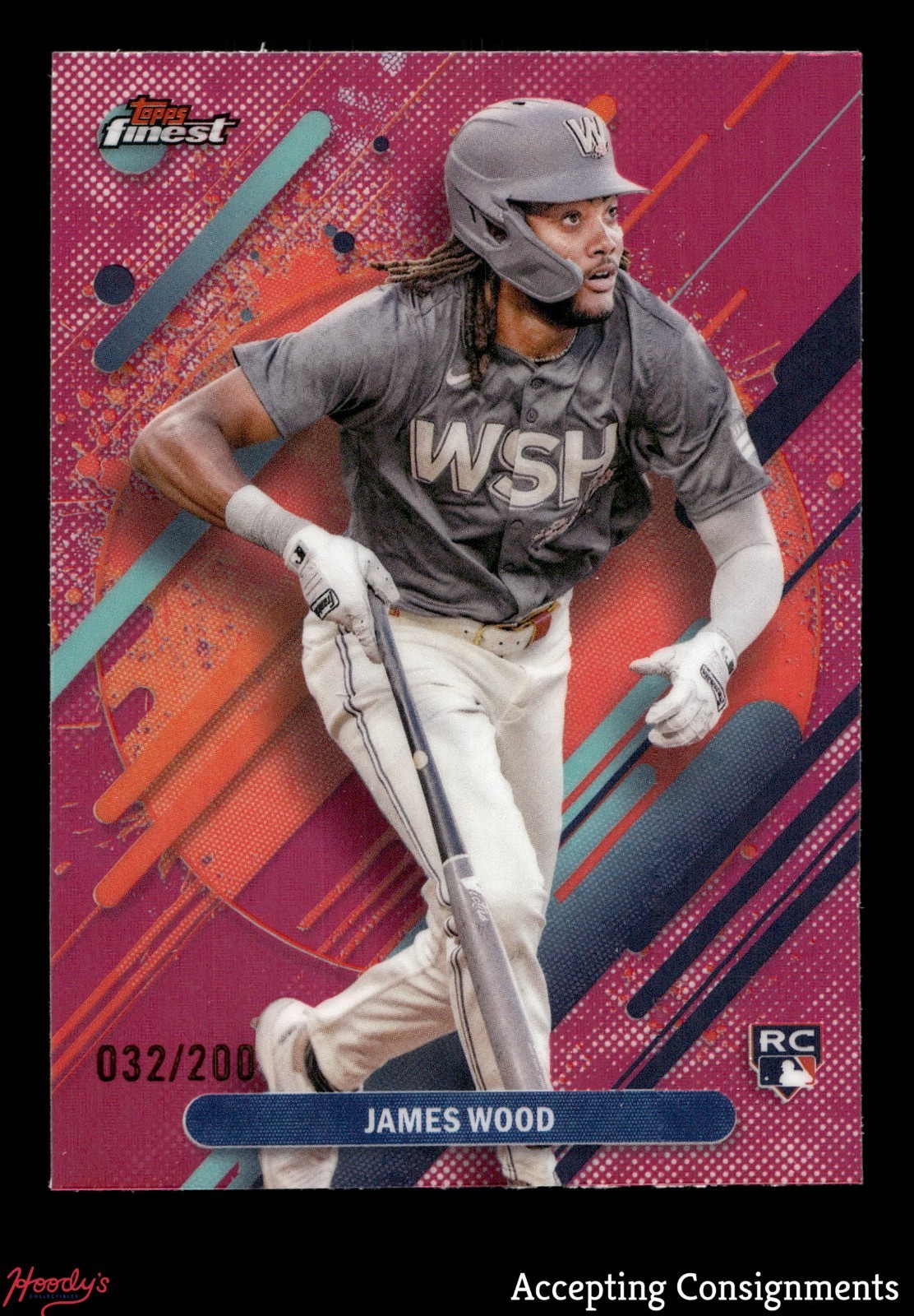 2025 Finest Magenta Refractors #300 James Wood RC ROOKIE RARE NATIONALS 032/200
