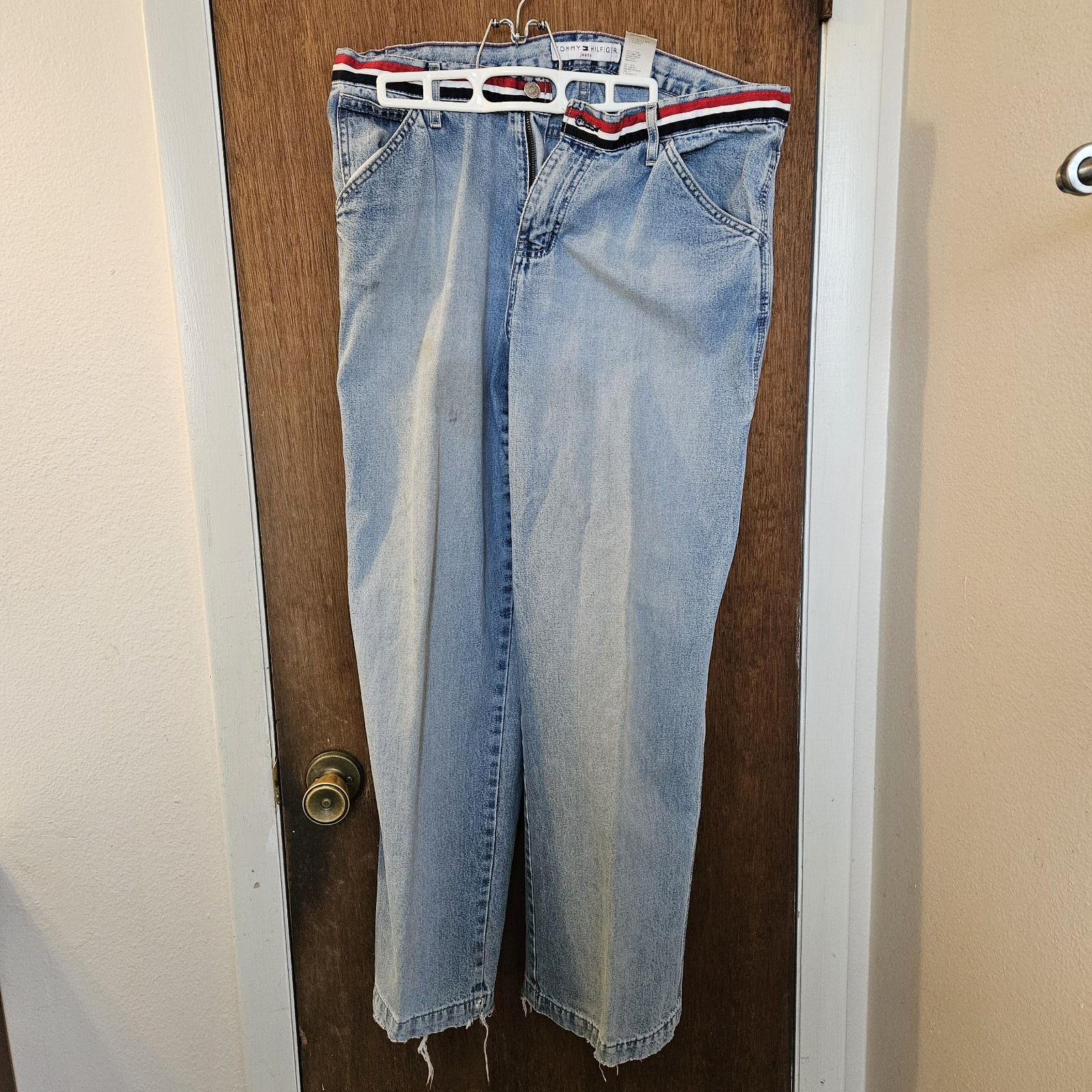 S Blue Jeans  Denim Flag Logowaistband Vintage1990s