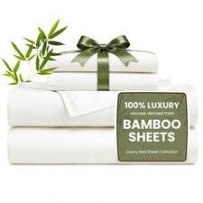 4 Piece Queen Sheet Set, 100 Rayon Derived From Bamboo, Cooling  Breathable