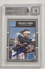 Derrick Henry Signed 2016 Donruss Rated Rookie Card RC Beckett 10 Auto Titans