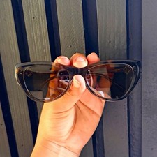 Fendi women Rectangle Brown Tinted Sunglasses, Plastic Frame, Solid Pattern