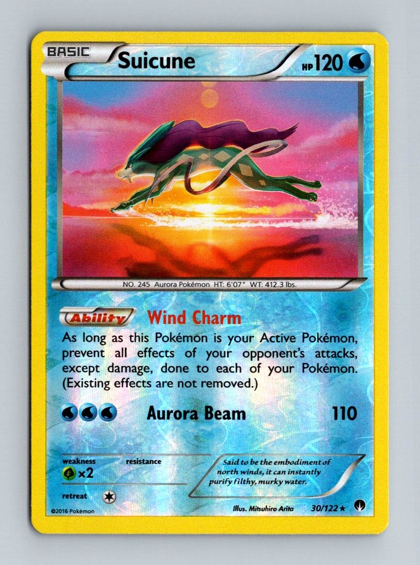 Suicune BREAKpoint 30/122 Reverse Holo NM/M Pokemon 2016