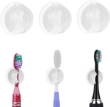 6 PCS Suction Cup Toothbrush Holder for Mirror, Electric Toothbrush Head Hanger