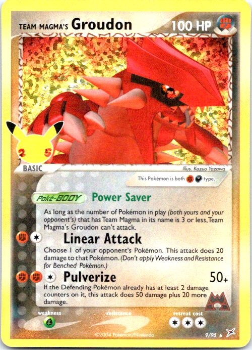 Team Magma's Groudon Classic Collection Celebrations: Classic Collection 9/95 NM
