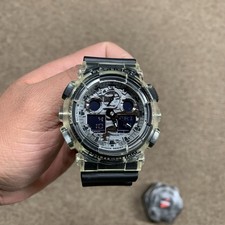 Casio G-Shock GA100SKC Clear Case Black Band Resin Band