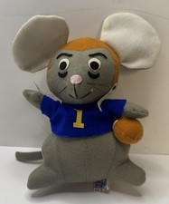 Dakin Dream Pets Vintage Gray Mouse Plush Football 1977