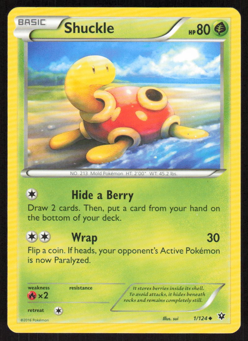Shuckle 1/124 Uncommon Fates Collide Pokemon Lightly Played