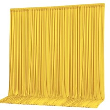 10x10ft Yellow Backdrop Curtain Panels Wrinkle Free Polyester Photo Drapes