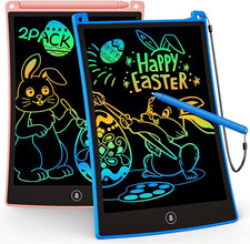 2 Pack LCD Writing Tablet for Kids, 8.5 Inch Colorful Doodle Board, Car Trip Tra