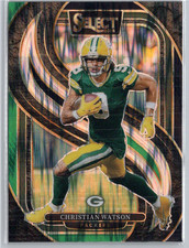 2024 Select - Premier Level Christian Watson #138 Black & Green Shock Prizm
