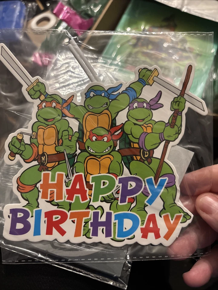 Новый TMNT Teenage Mutant Ninja Turtles Набор для Дня Рождения Фон Тарелки Стол - Изображение 4 из 4