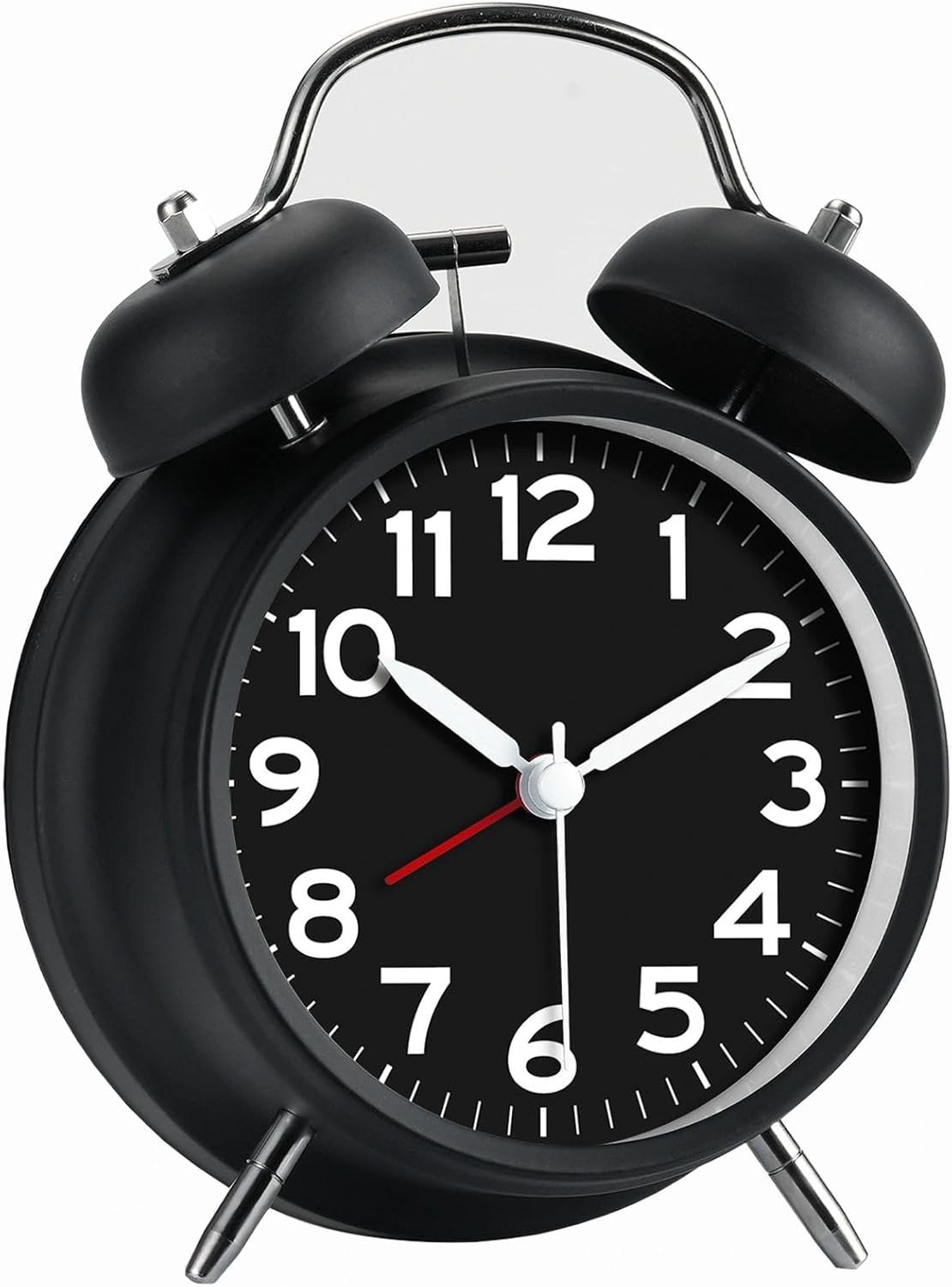 Loud Alarm for Deep Sleepers 4'' Retro Twin Bell Alarm Clock with Backlight for