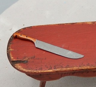 Cuchillo de cocina vintage único Jason Getzan artesanal casa de muñecas miniatura 1:12
