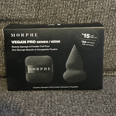 Morphe Vegan Pro Series Beauty Sponge & Powder Puff Duo ~ Brand New & Sealed