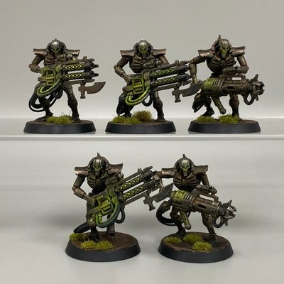 5 BEMALTE NECRON IMMORTALS WARHAMMER 40.000 40K GAMES WORKSHOP INFANTERIE