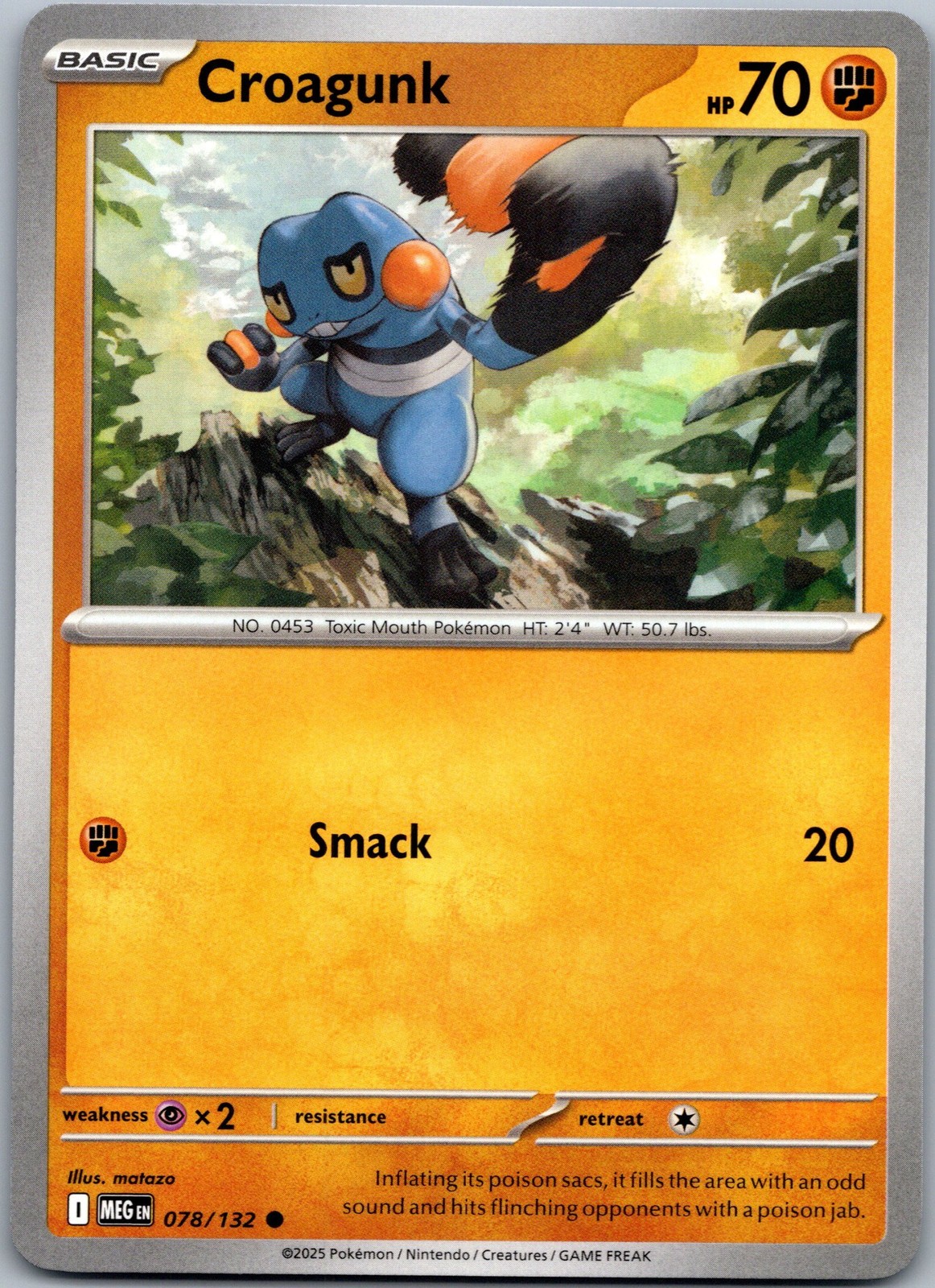 Croagunk Normal ME01: Mega Evolution 078/132 NM