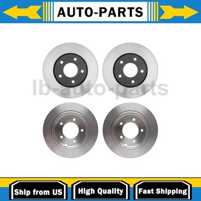 Front Rear Disc Brake Rotor 4x Fits Mitsubishi Lancer 2.0L 2008-2016