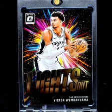 Victor Wembanyama RARE BLACK COLOR SPACE BURST OPTIC BASE Investment Card Spurs