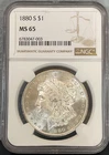 1880 S Morgan SILVER Dollar NGC MS65-STUNNING! Proof-Like Details!