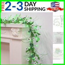 6 Ft St Patrick's Day Garland with Lights St Patricks Day Decorations, Shamro...