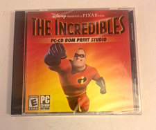 THE INCREDIBLES PC-CD ROM PRINT STUDIO WALT DISNEY PIXAR COMPUTER SOFTWARE New