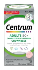 Centrum Adult Multivitamins for Men & Women 50 Plus| 60 CHEWABLES| LEMON-BERRY
