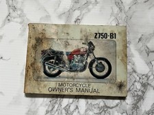 Kawasaki Z750 B1 Original Motorcycle Owner Handbook Rare Book 1976 Vintage
