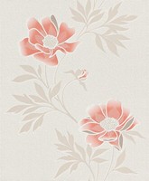 Rasch Tapete Vlies Bestseller 887426 BlüTe Rot Weiß Taupe Struktur Vliestapete