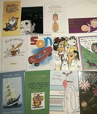 Pack/LOT of 12 Brand New Various Birthday Cards w/ Envelopes - Incredible value