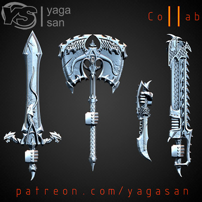 Custom Chaos Marine Alpha Weapons Proxy - Legion Raptors Talons Heretic