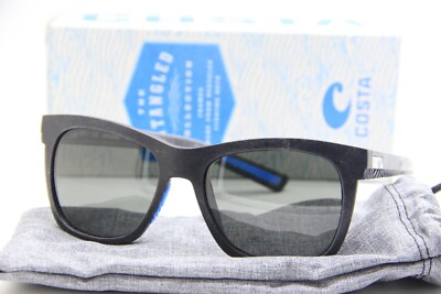 NEW COSTA DEL MAR 019 V1 CALDERA BLACK BLUE POLARIZE AUTHENTIC SUNGLASSES 56-20
