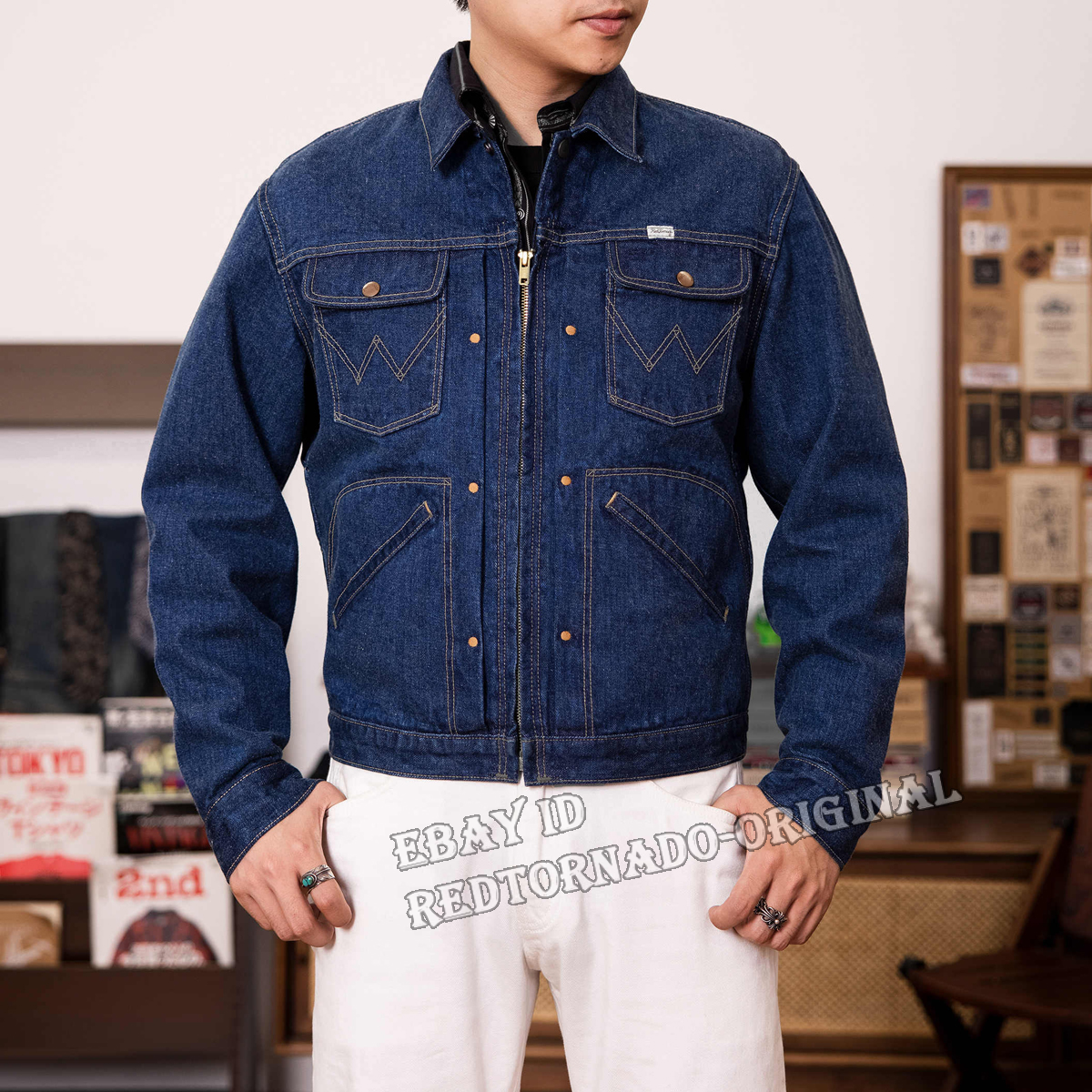 Red Tornado Men's Retro Denim Jacket 24MJZ Selvedge Jean