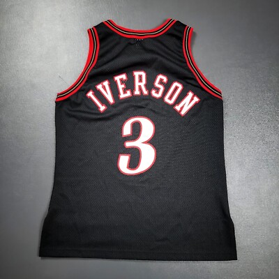 100% Authentic Allen Iverson Vintage Champion 76ers Jersey Size 44