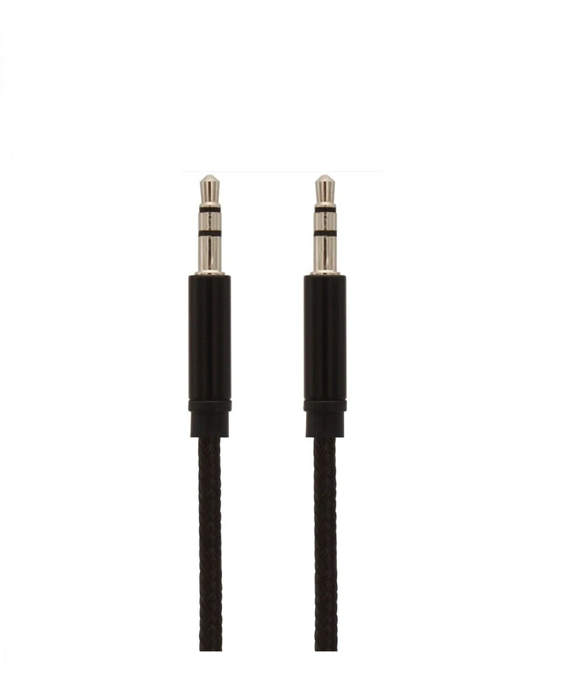 1m Strong Braided Stereo Audio Auxiliary Lead 3.5mm Jack Male Aux Cable Car Mp3 - Image 3 of 4