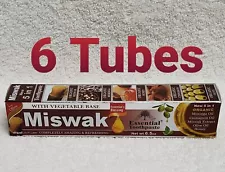 6 Tube MISWAK Toothpaste 5 in 1 Essential 100% Fluoride Free & Vegetable Base