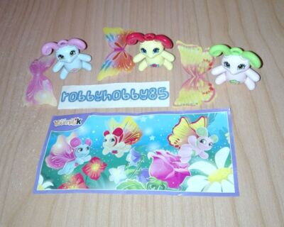 BUTTERFLIES COMPLETE SET 3 FIGURES WITH ALL PAPERS KINDER SURPRISE EGG TOYS 2017