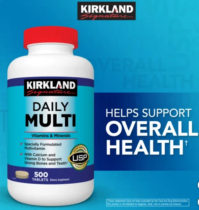 Ежедневные поливитамины Kirkland Signature — полная оздоровительная поддержка, 500 таблеток - Изображение 3 из 3