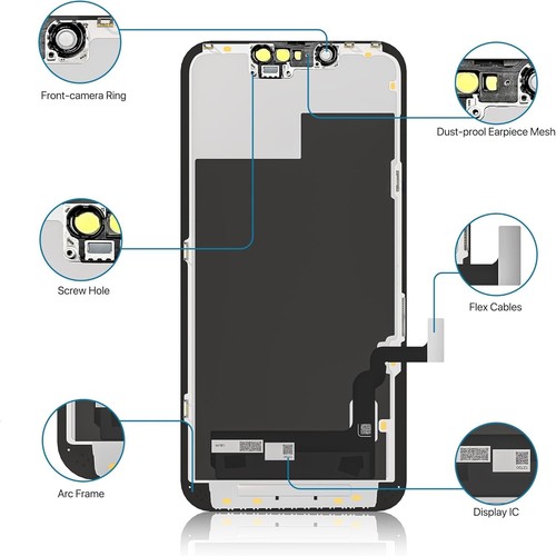 Ecran pour iPhone X/XR/XS MAX/11/12/13 MINI/14 PLUS : Vitre tactile + OLED / LCD - Photo 110/128