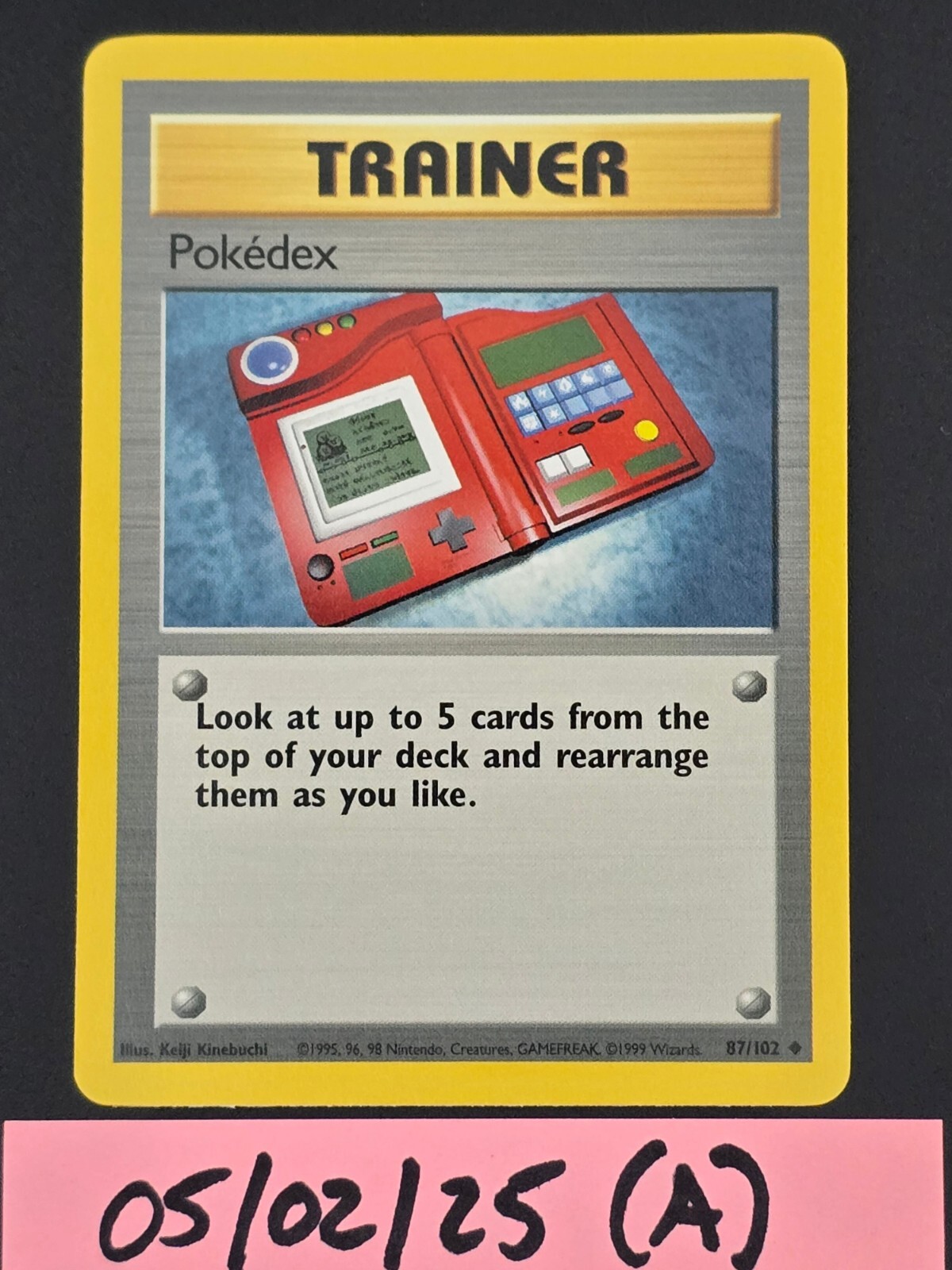 Pokedex 87/102 Base Set Unlimited Pokemon TCG 1999 LP