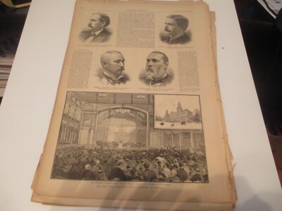 10/6  /1883  HARPERS WEEKLY, FULL PAGE ,NY DEMOCRATIC CONVENTION AT BUFFALO NY