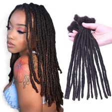 Estensioni Dreadlocks Capelli Umani 4-24" 0,6 cm 100% Locs Capelli Umani Locs Capelli Veri Terrore