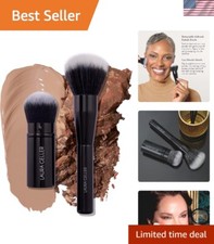 Luxury 2PC Makeup Brush Set with Eco-Friendly Bristles for All Skin Types