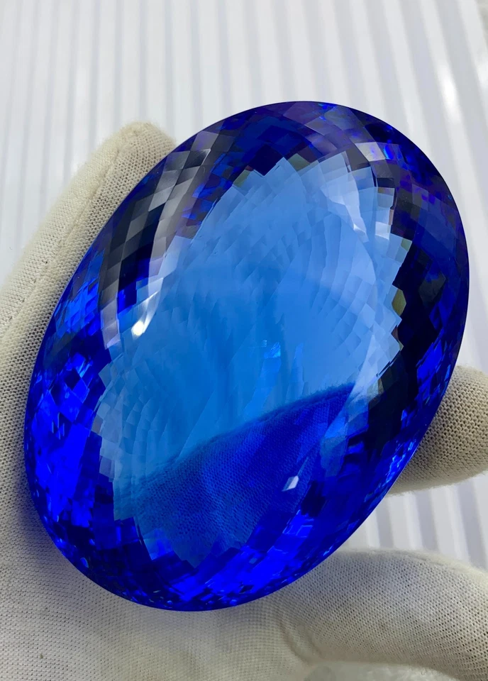 778 CRT Tanzanite Quartz Stone, AAA Quality Faceted Cut Stone, Oval Big Gemstone - Image 2 of 4