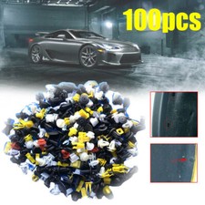 100x Universal Car Panel Fender Bumper Rivet Fastener Clip Push Pins Accessories