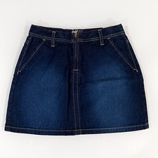 Tommy Jeans Juniors Blue High Waisted Y2K Vintage 2000 Denim Skirt Size 3
