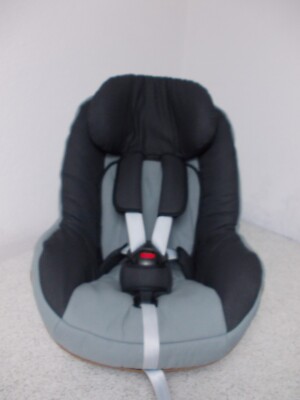 Maxi-Cosi-Pearl 2way Pearl Ersatzbezug hellgrau schwarz unifarben *neu*