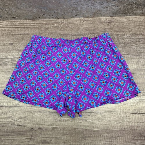 Trina Turk Swim Shorts Womens Small Multicolor Pull On Floral Front Tie - Picture 2 of 7